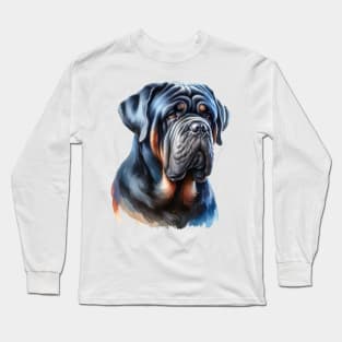 Neapolitan Mastiff Watercolor - Beautiful Dog Long Sleeve T-Shirt